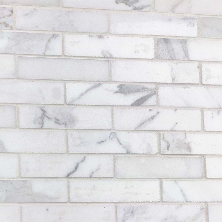 Calacatta Big Brick Marble Tile