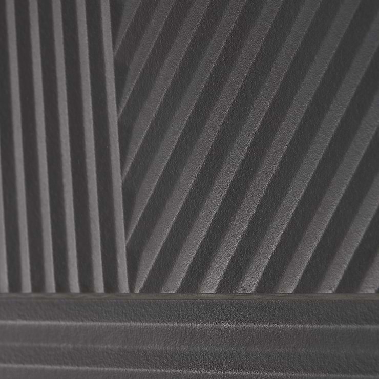 Renzo Grafite Black 3D Matte Porcelain 12x24 Tile