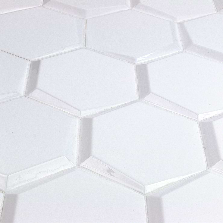 Exagoni Stive Blanco Brillo Hexagon Ceramic Tile