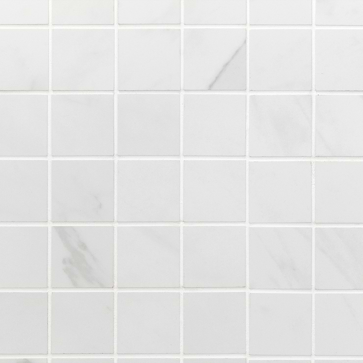 Basic Marble Bianco 2x2 Matte Porcelain Mosaic Tile