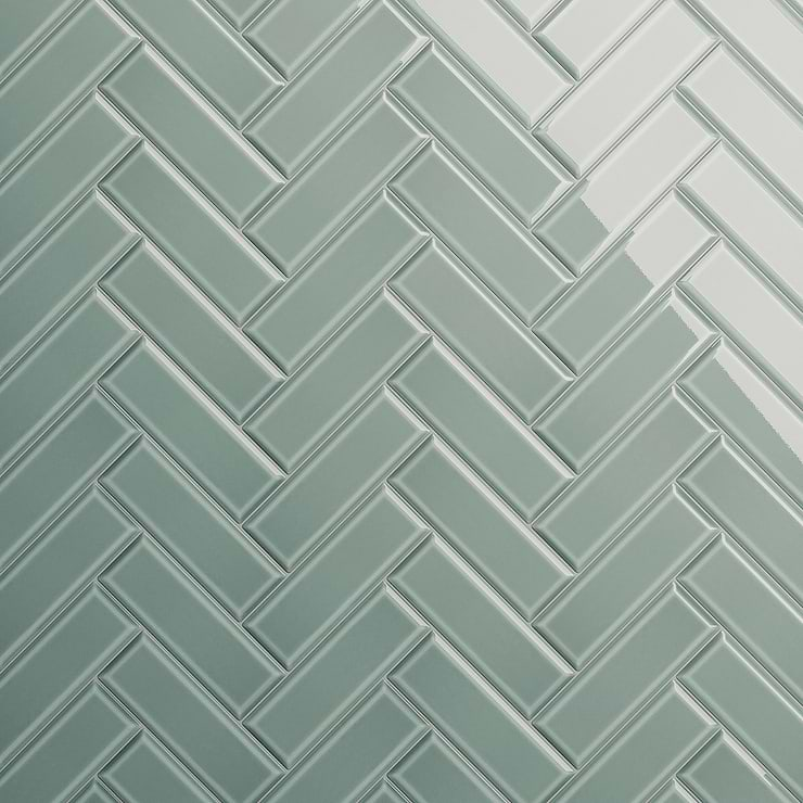 Rise Sage Green 4x12 Beveled Glossy Ceramic Subway Tile