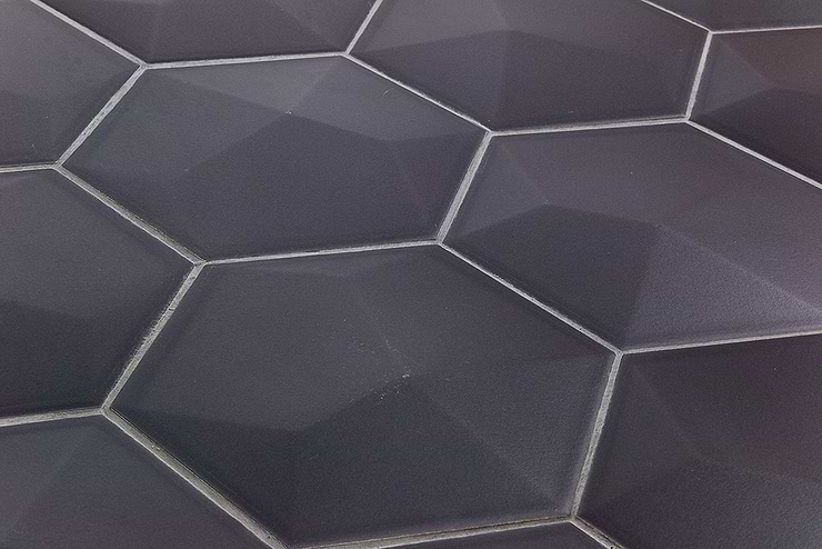 Exagoni Dimension Grafito Matte Hexagon Ceramic Tile