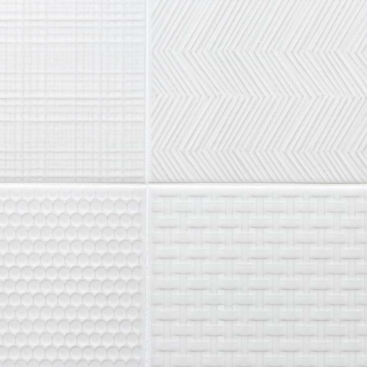 Sacramento Decor Snow 6x6 Matte Porcelain Tile