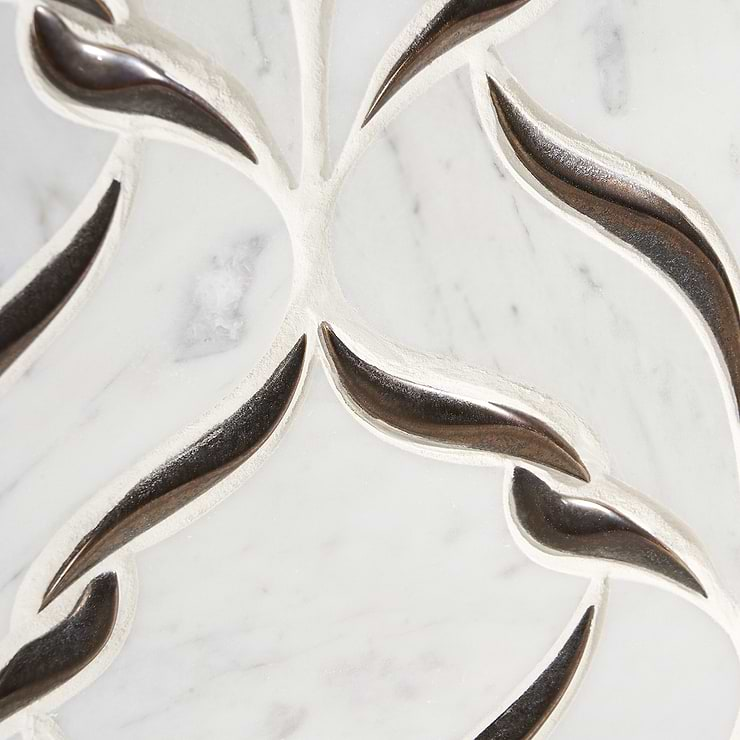 Valentina Carrara Polished Marble Mosaic Tile