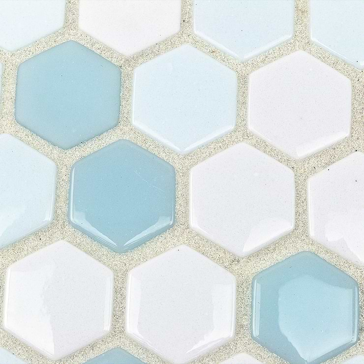 Halcyon Ice Rink Hexagon Glass Tile