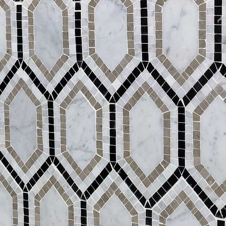 Infinity Carrara Hexagon Marble Tile