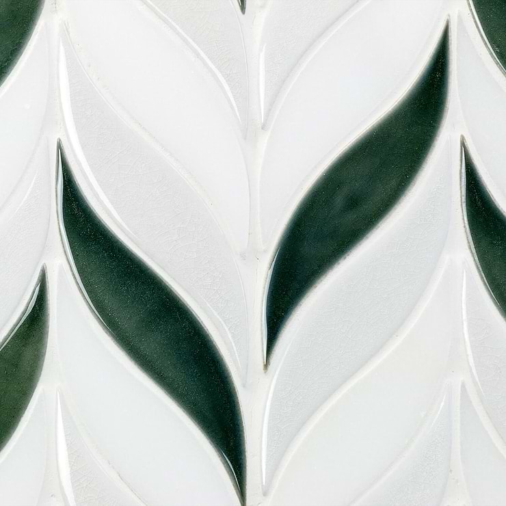 Nabi Sprig Deep Emerald Marble and Ceramic Tile 