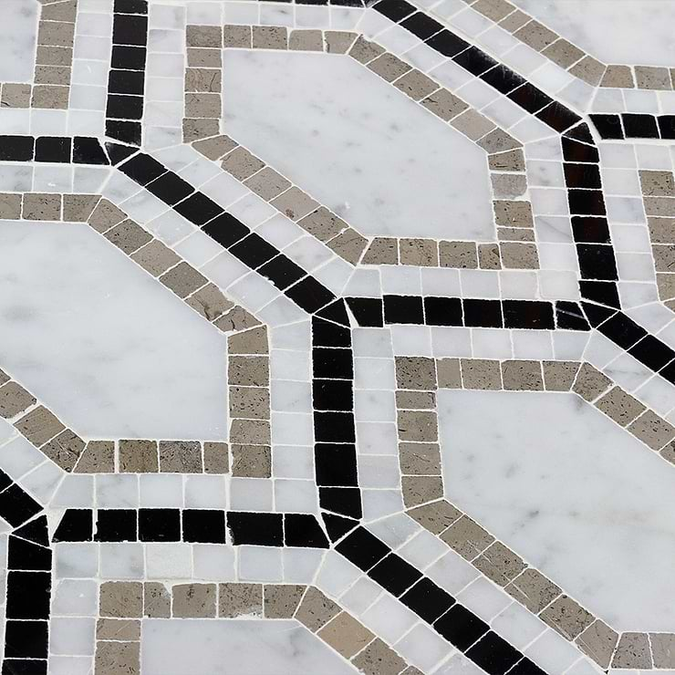 Infinity Carrara Hexagon Marble Tile