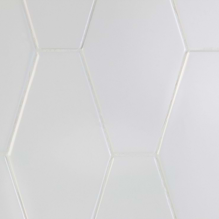 Manchester Hexagon Bianco 4x8 Polished Ceramic Tile