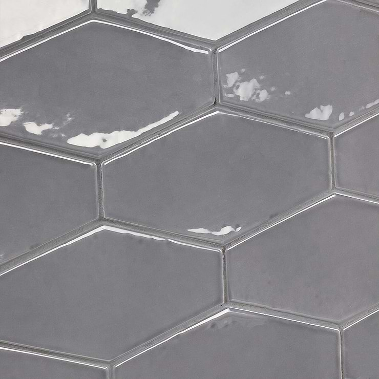 Manchester Hexagon Driftwood 4x8 Polished Ceramic Tile