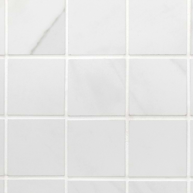 Basic Marble Bianco 2x2 Matte Porcelain Mosaic Tile