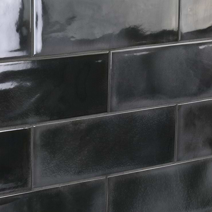 Diesel Camp Black Glaze 4x12 Ceramic Tile