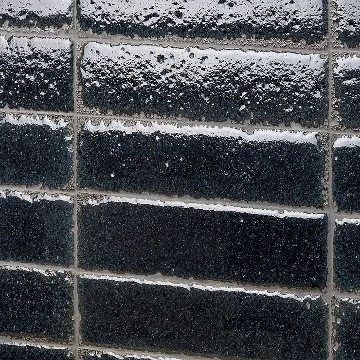 Lava Stone Black 3x12 Subway Tile