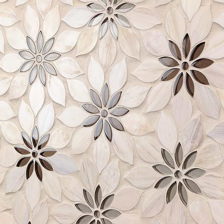 Wildflower Pale Oak Marble Tile