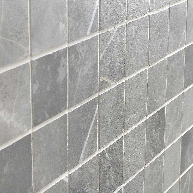 Marble Tech Grigio Imperiale 2x2 Matte Marble Look Porcelain Mosaic Tile