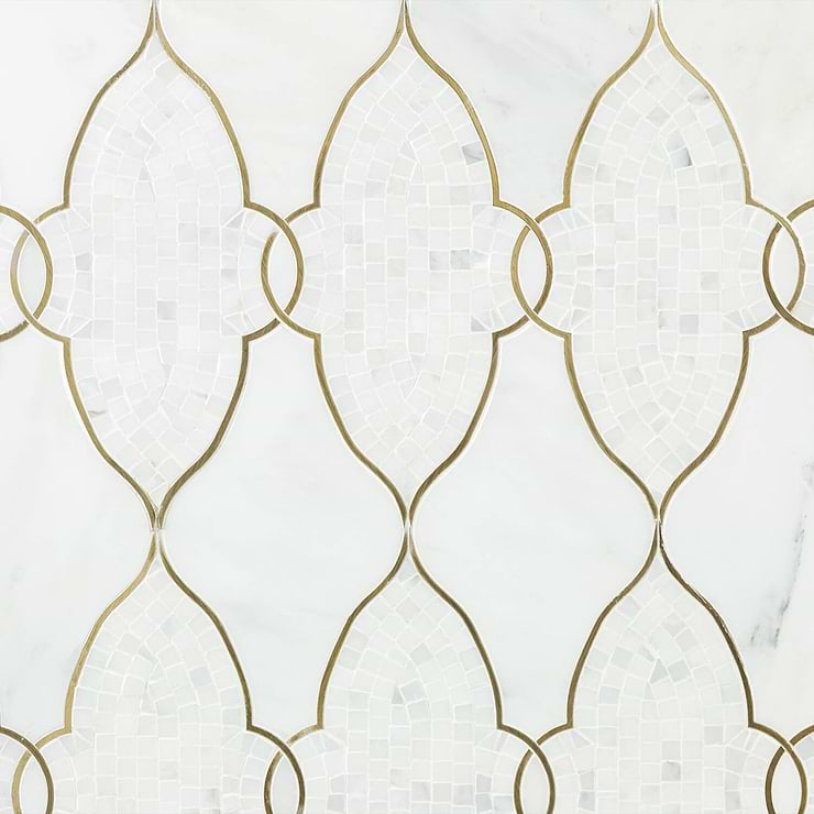 Duchess Lena Marble & Brass Tile