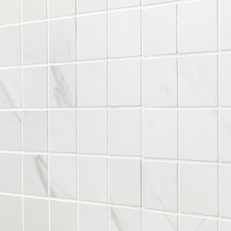 Basic Marble Bianco 2x2 Matte Porcelain Mosaic Tile