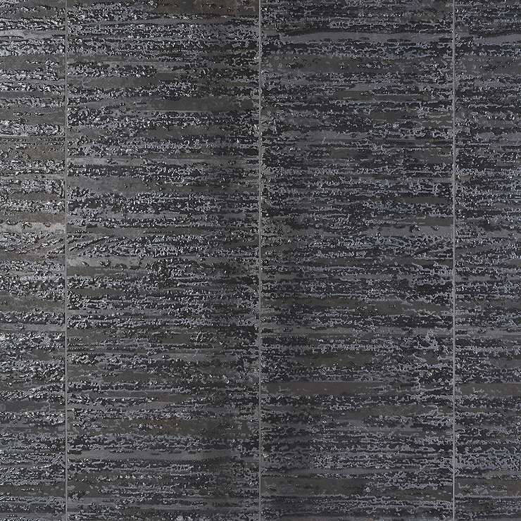 Twilight Deco Dark 12x48 Metal Look Porcelain Tile