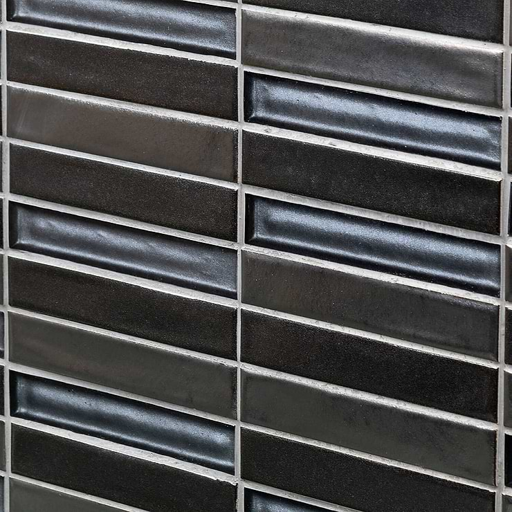 Vibrato Shadow Metallic Ceramic and Glass Mosaic Tile