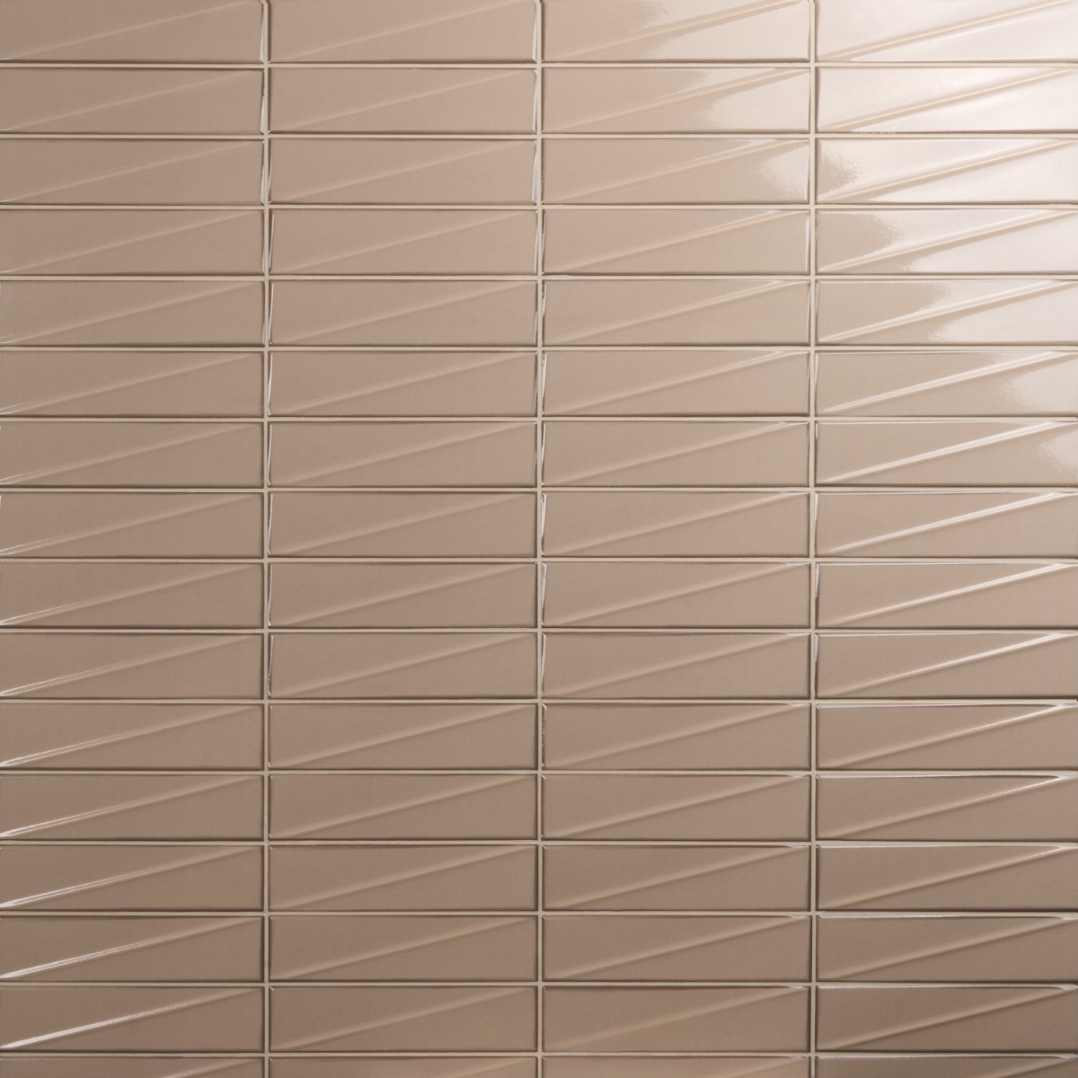 Axelle Dune Beige 3x12 3D Glossy Ceramic Subway Tile