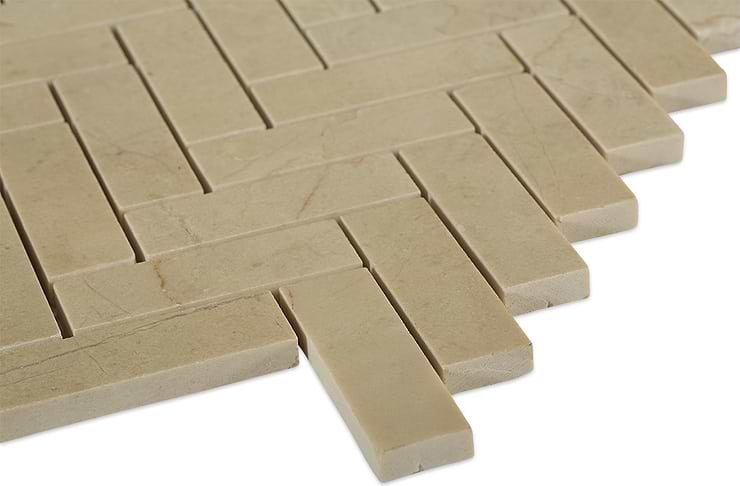Crema Marfil Herringbone_corner_closeup