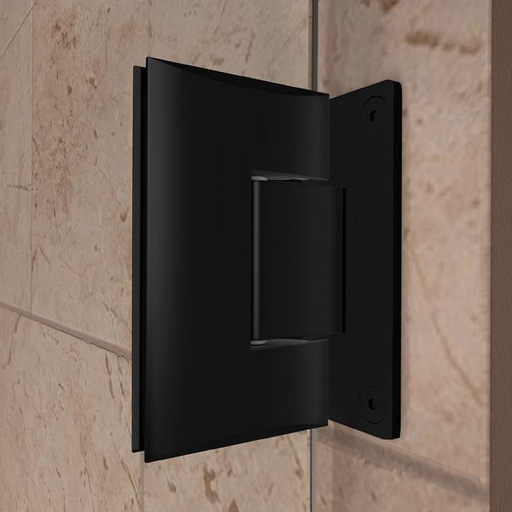 DreamLine Unidoor Plus 57.5-58x72" Reversible Hinged Shower Alcove Door with Clear Glass in Satin Black