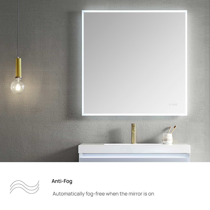 Rige 36x36" Square LED Mirror