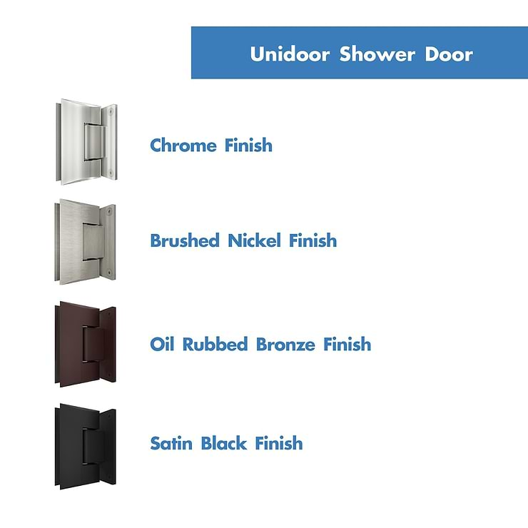 DreamLine Unidoor Plus 57-57.5x72" Reversible Hinged Shower Alcove Door with Clear Glass in Oil Rubbed Bronze