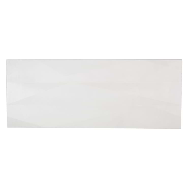 Instinct Murmur 3D Talc White 12x32 Matte Ceramic Wall Tile