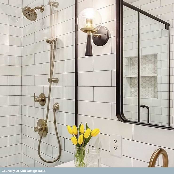 Basic White 4x12 Polished Ceramic Subway Wall Tile