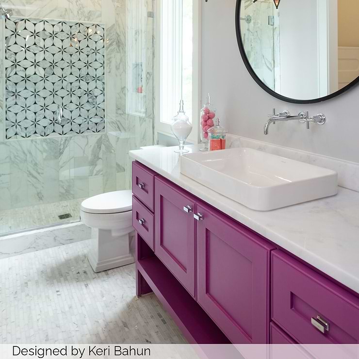 Calacatta 1x4 Big Brick Polished Marble Mosaic Tile