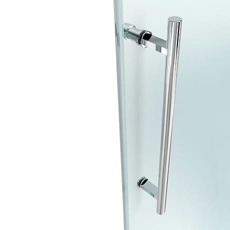 Legato 36x48x74 Reversible Sliding Enclosure Shower Door with Clear Glass in Chrome