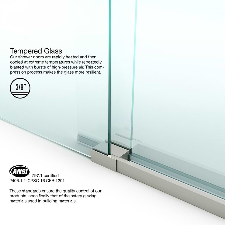 Legato 36x48x74 Reversible Sliding Enclosure Shower Door with Clear Glass in Stainless Steel