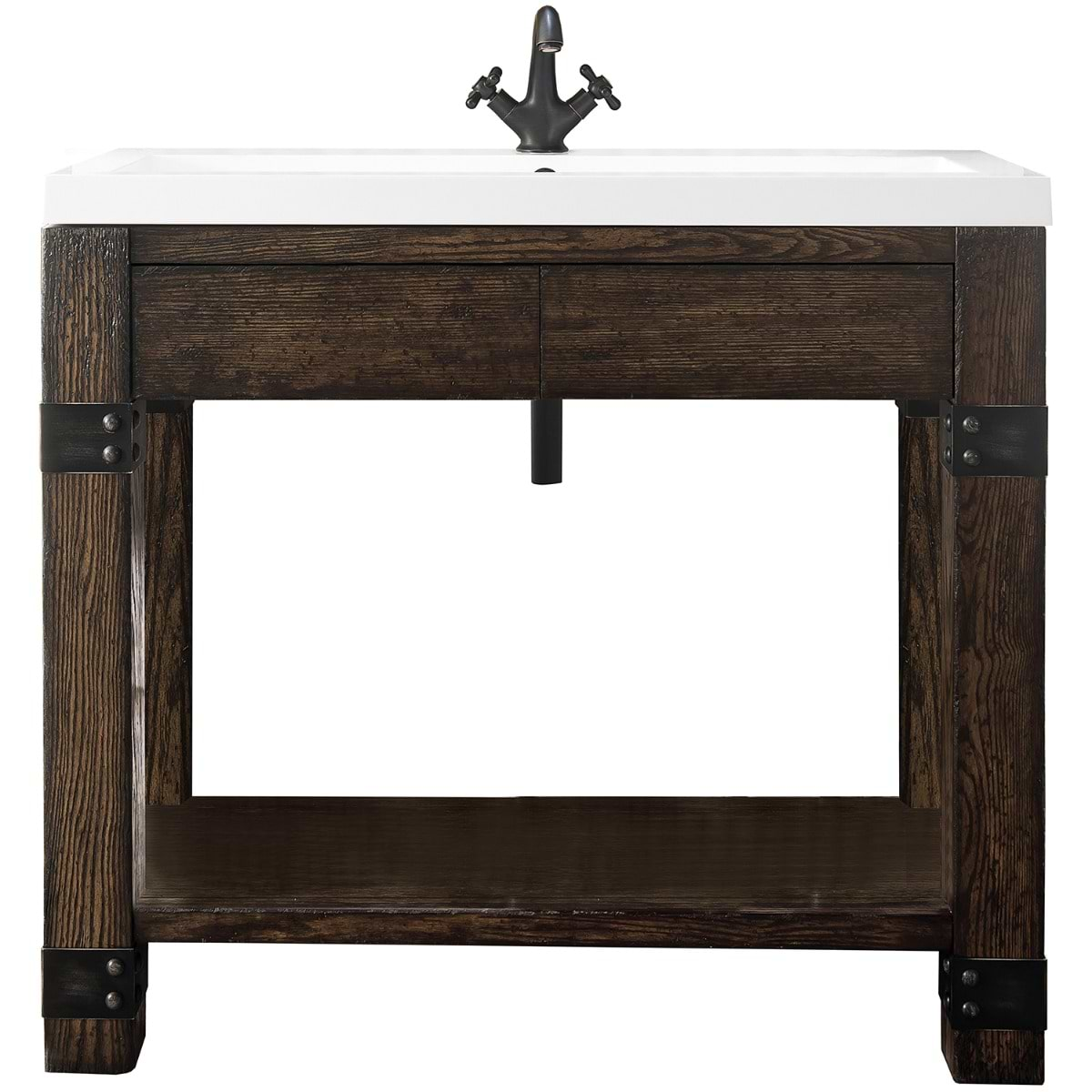 James Martin Vanities Brooklyn 40" Rustic Ash Vanity and Counter