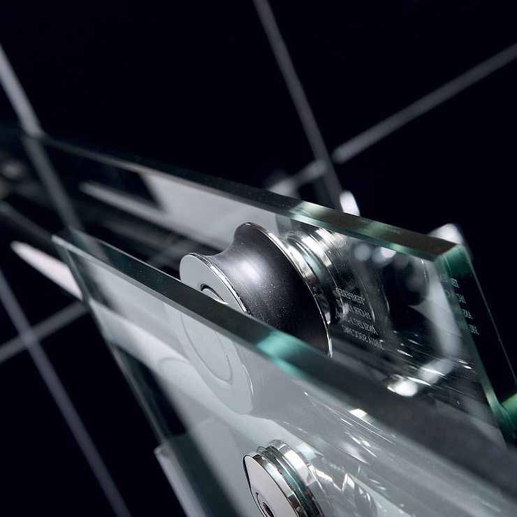 DreamLine Enigma-X 60x62 Reversible Sliding Bathtub Door with Clear Glass in Polished Stainless Steel