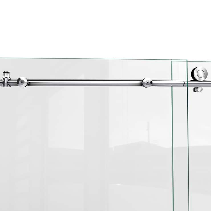 DreamLine Enigma-X 60x62 Reversible Sliding Bathtub  Door with Clear Glass in Brushed Stainless Steel