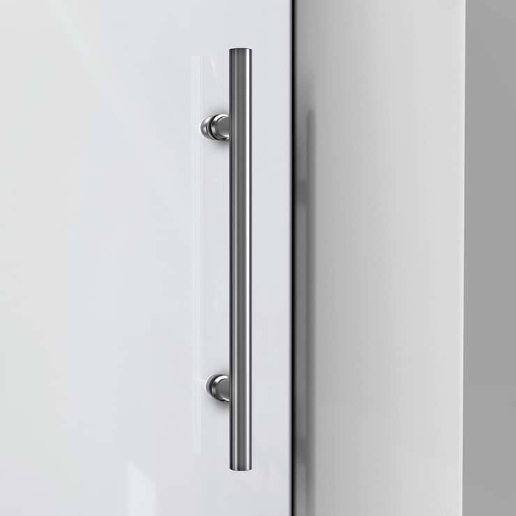 DreamLine Enigma-X 60x62 Reversible Sliding Bathtub  Door with Clear Glass in Brushed Stainless Steel