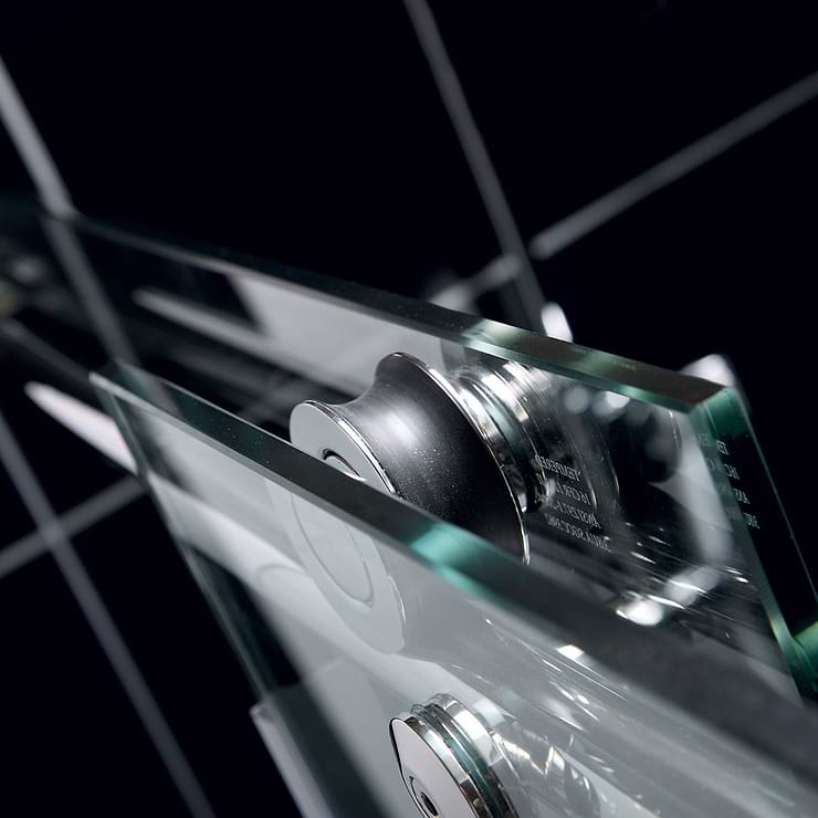 DreamLine Enigma-X 60x62 Reversible Sliding Bathtub  Door with Clear Glass in Brushed Stainless Steel