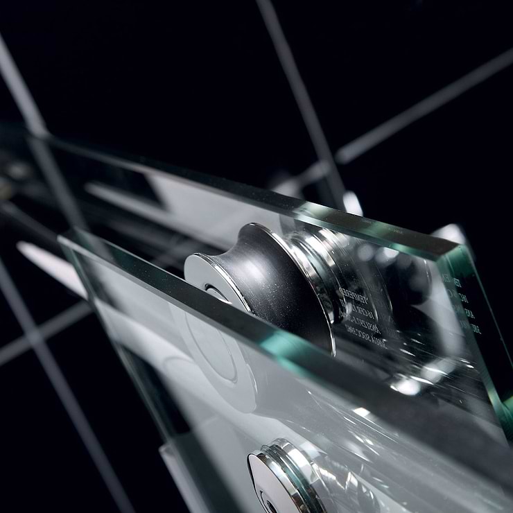 DreamLine Enigma-X 72x36x76 Reversible Sliding Enclosure Shower Door with Clear Glass in Polished Stainless Steel
