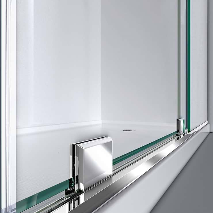 DreamLine Mirage-X 48x72 Left Sliding Shower Alcove Door with Clear Glass in Brushed Nickel