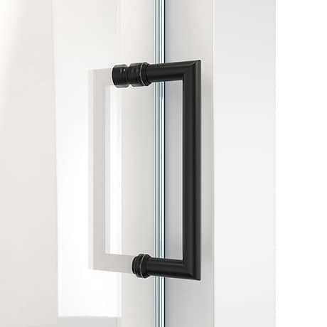 DreamLine Mirage-X 60x58 Reversible Sliding Bathtub Door with Clear Glass in Satin Black