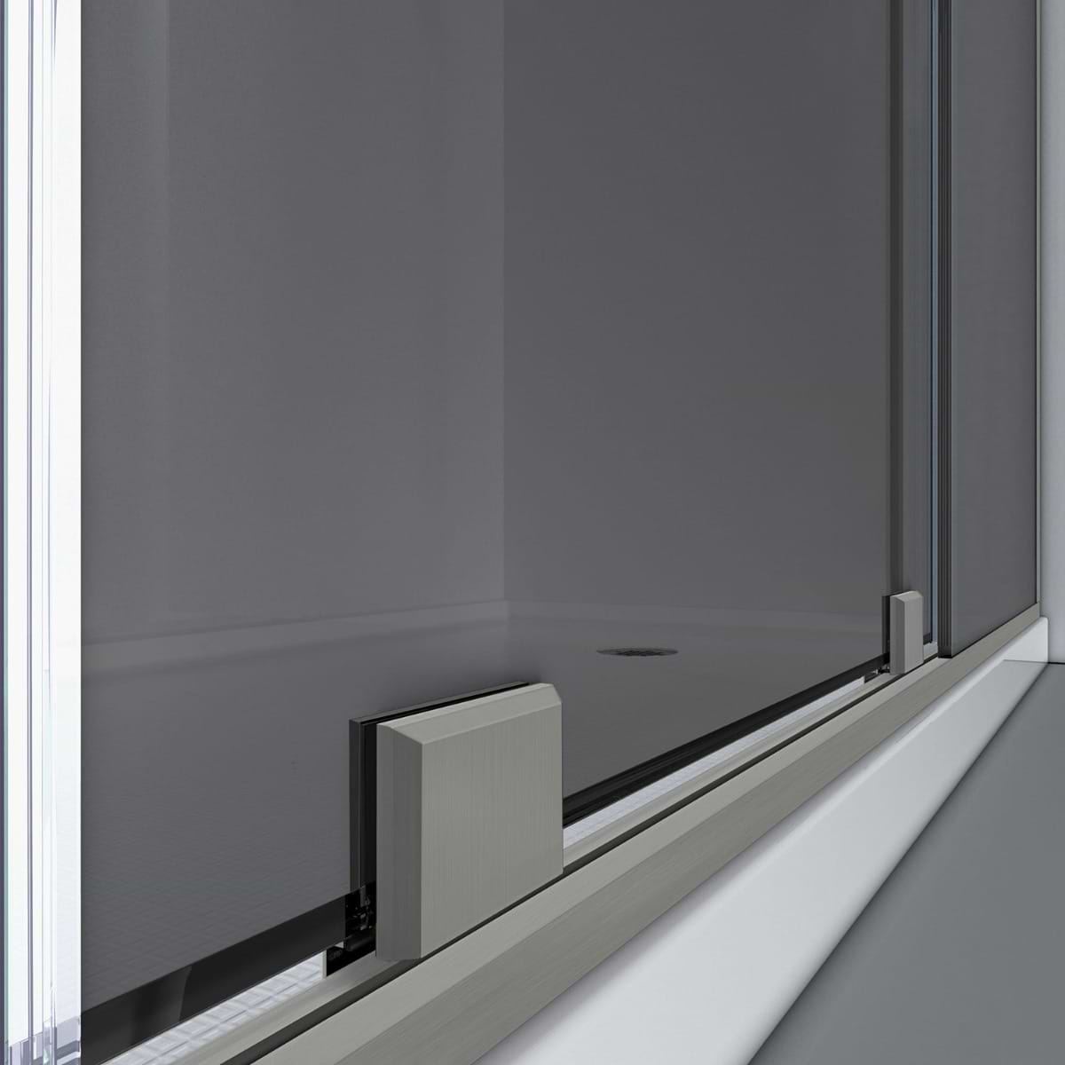 DreamLine Mirage-X 60x72 Right Sliding Shower Alcove Door with Gray Glass in Brushed Nickel