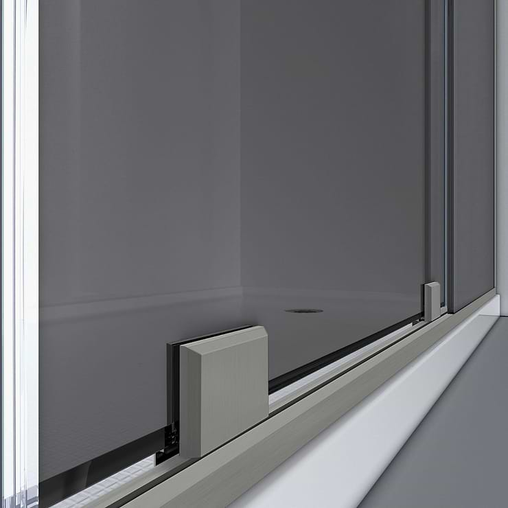 DreamLine Mirage-X 60x72 Right Sliding Shower Alcove Door with Gray Glass in Brushed Nickel