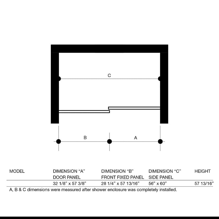 Acqua 60x58 Reversible Sliding Bathtub  Door with Clear Glass in Chrome