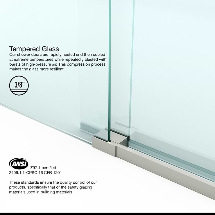 Acqua 60x58 Reversible Sliding Bathtub Door with Clear Glass in Stainless Steel