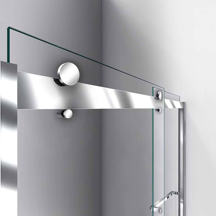 DreamLine Sapphire 48x76 Reversible Sliding Shower Alcove Door with Clear Glass in Chrome