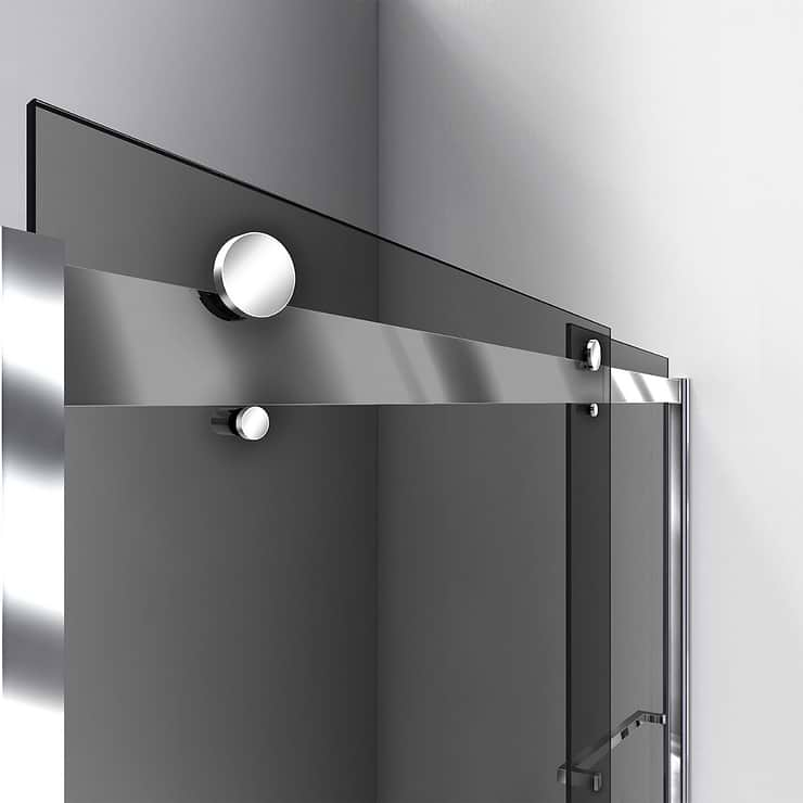 DreamLine Sapphire 60x60 Reversible Sliding Bathtub Door with Gray Glass in Chrome