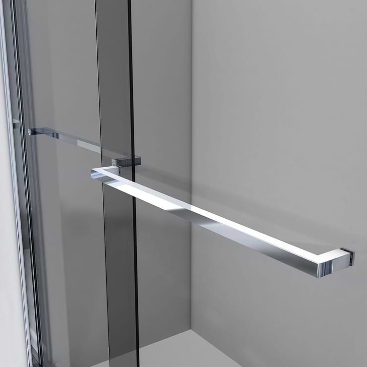 DreamLine Sapphire 60x60 Reversible Sliding Bathtub Door with Gray Glass in Chrome