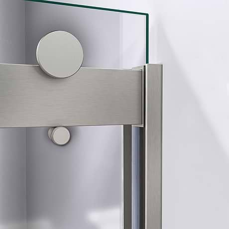 DreamLine Sapphire 60x60 Reversible Sliding Bathtub Door with Clear Glass in Brushed Nickel