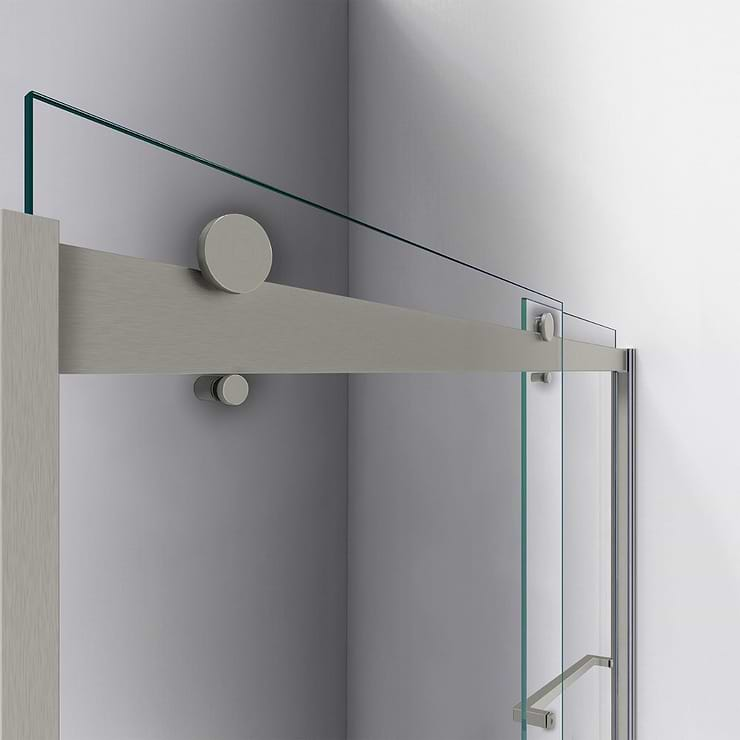 DreamLine Sapphire 60x60 Reversible Sliding Bathtub Door with Clear Glass in Brushed Nickel